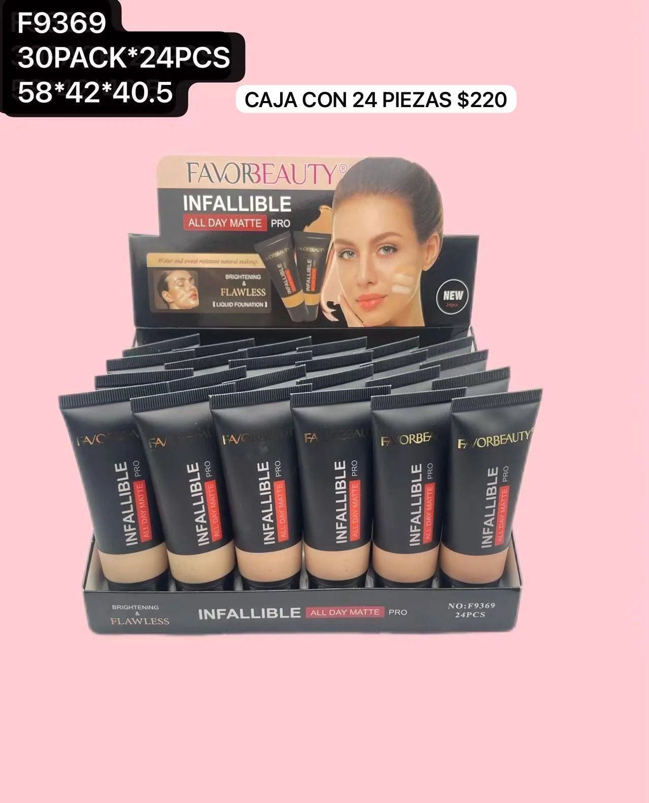 caja con 24 maquillajes infalibles, codigo f9369