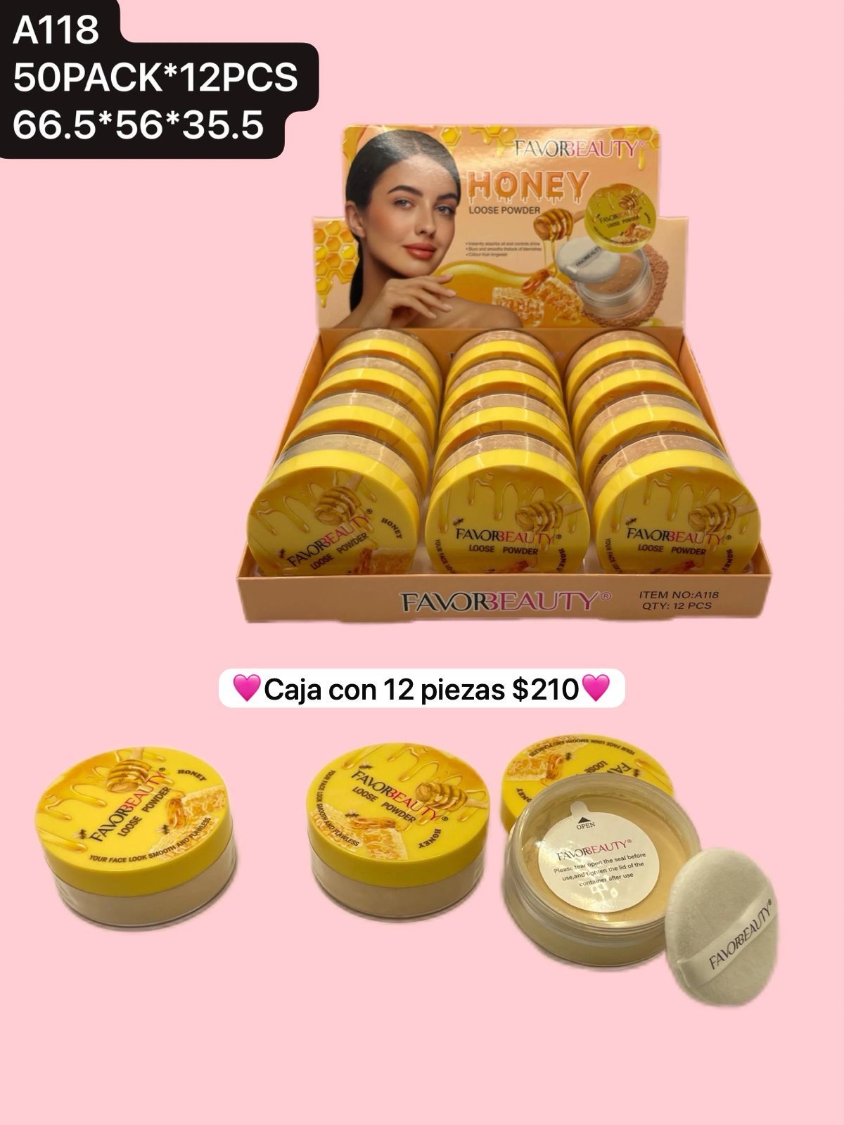 caja de 12 polvos sueltos codigo a118