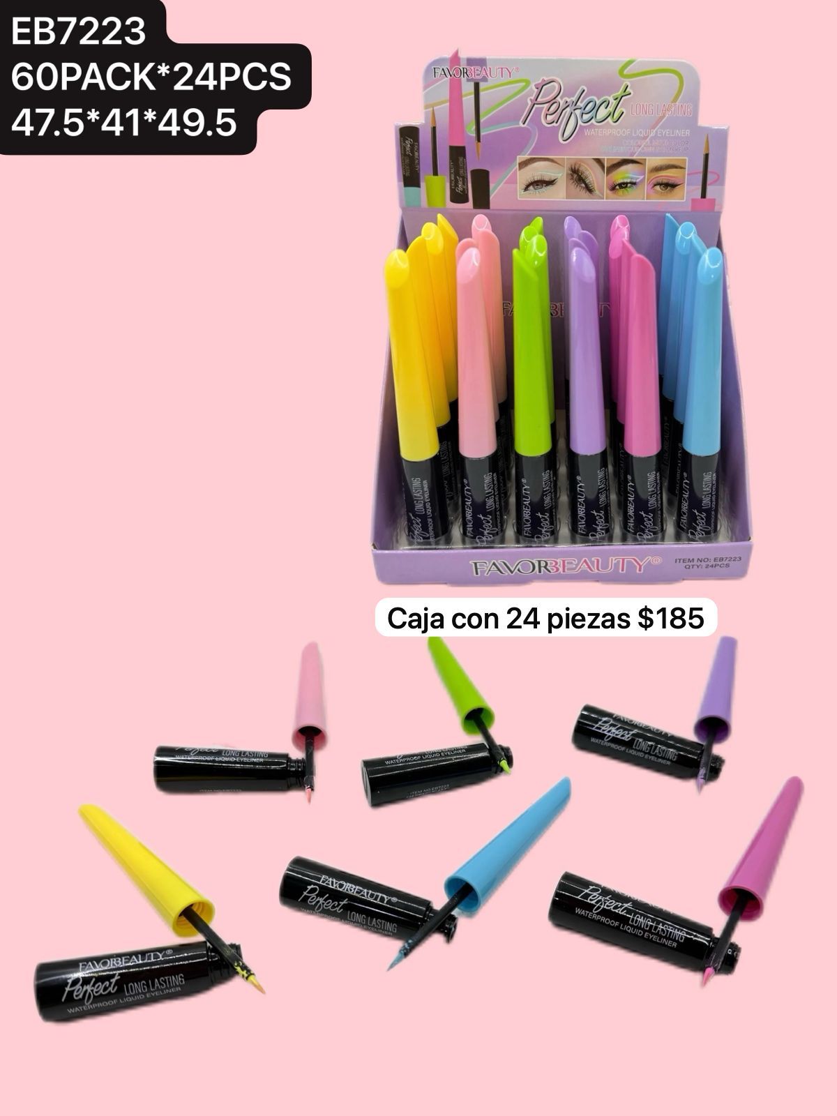 caja con 24 delineadores, codigo eb7223