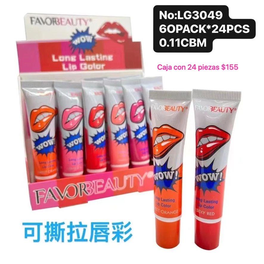 gloss con color, caja con 24 piezas, codigo lg3049