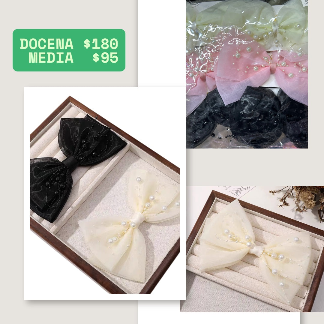 moño perla, 3 colores, codigo a273