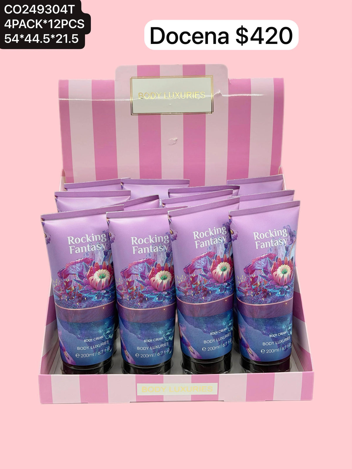 Crema de 200 ml, caja con 12 piezas, codigo CO249304T