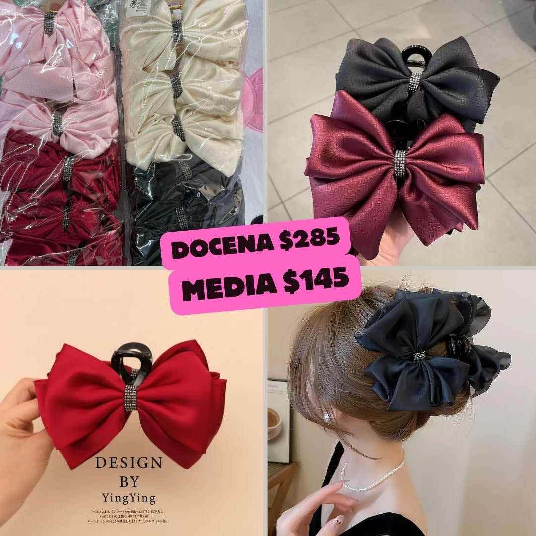 Pinza de moño con pedrería, código a241bis