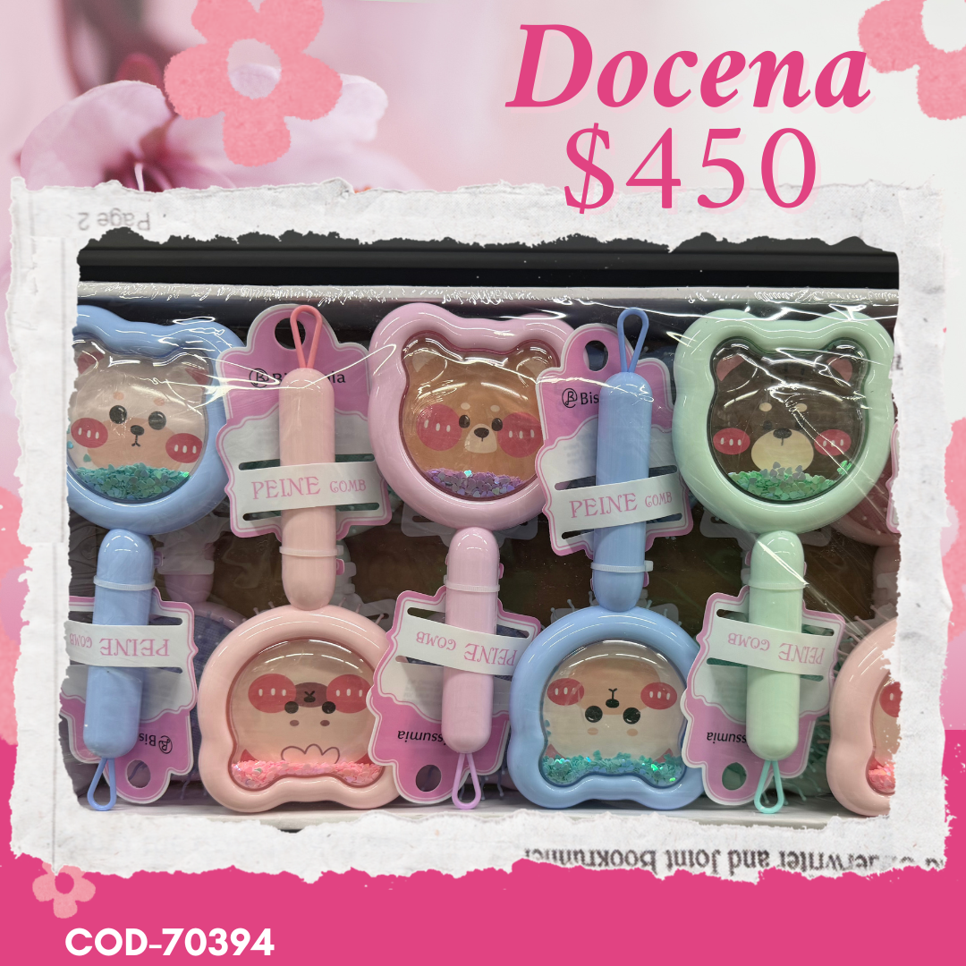 cepillo de osito, docena, codigo 70394
