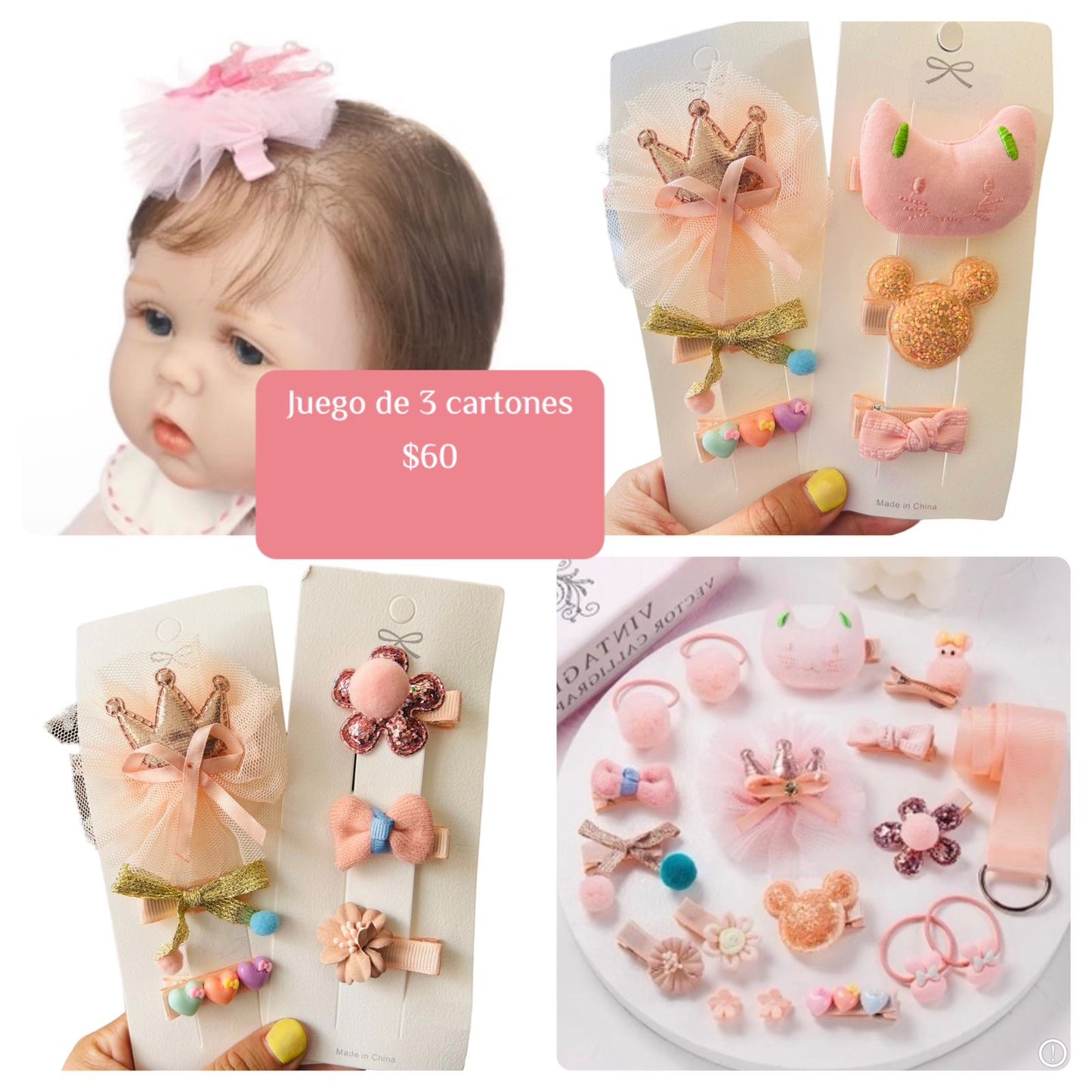 Juego de 3 tiras de accesorios de bebe codigo A230BIS