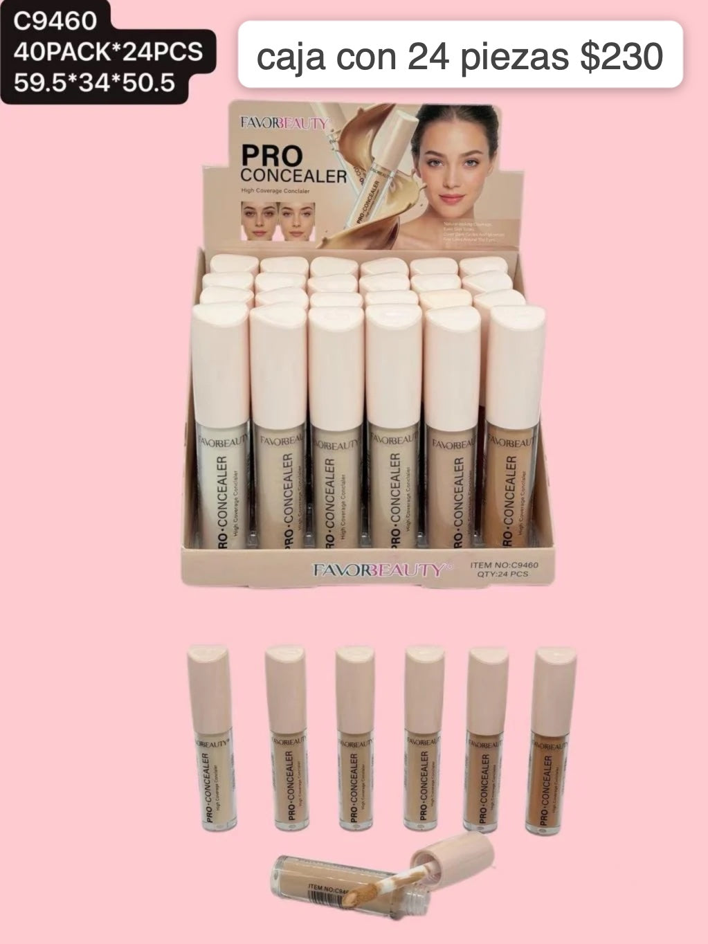 corrector, caja con 24 piezas, codigo c9460