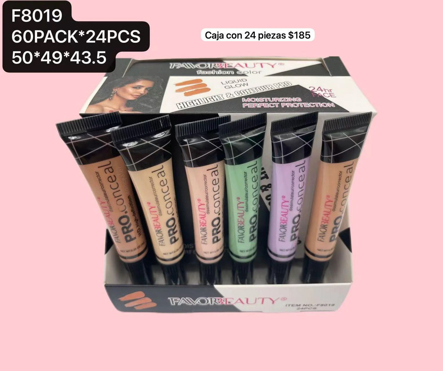 caja con 24 correctores líquidos, codigo f8019