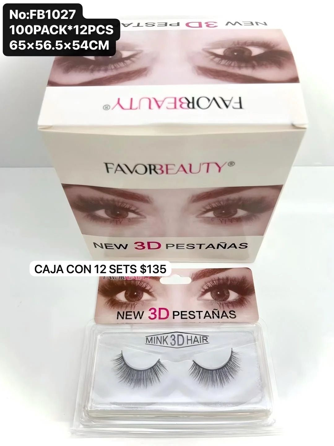 Pestañas, docena, codigo FB1027