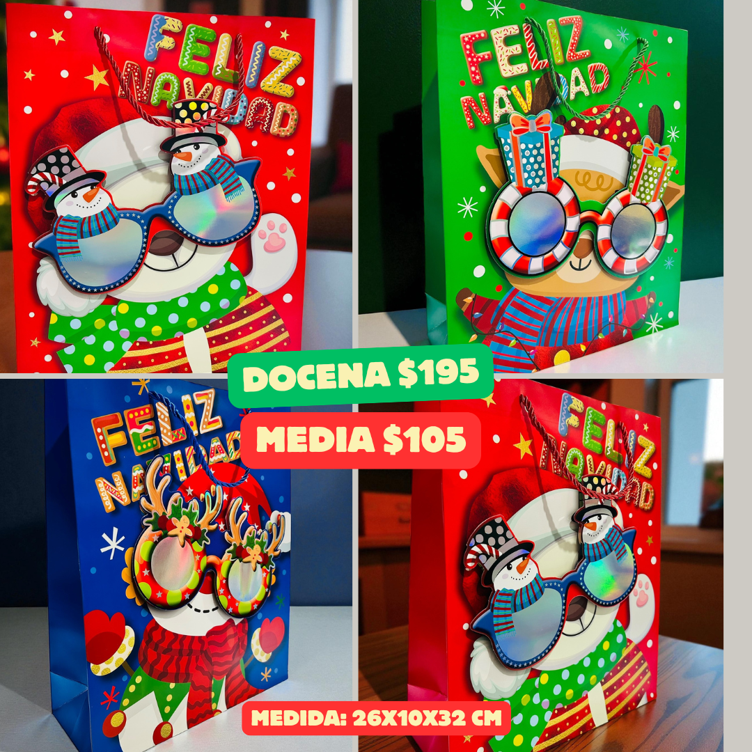 bolsa navideña grande, codigo a902