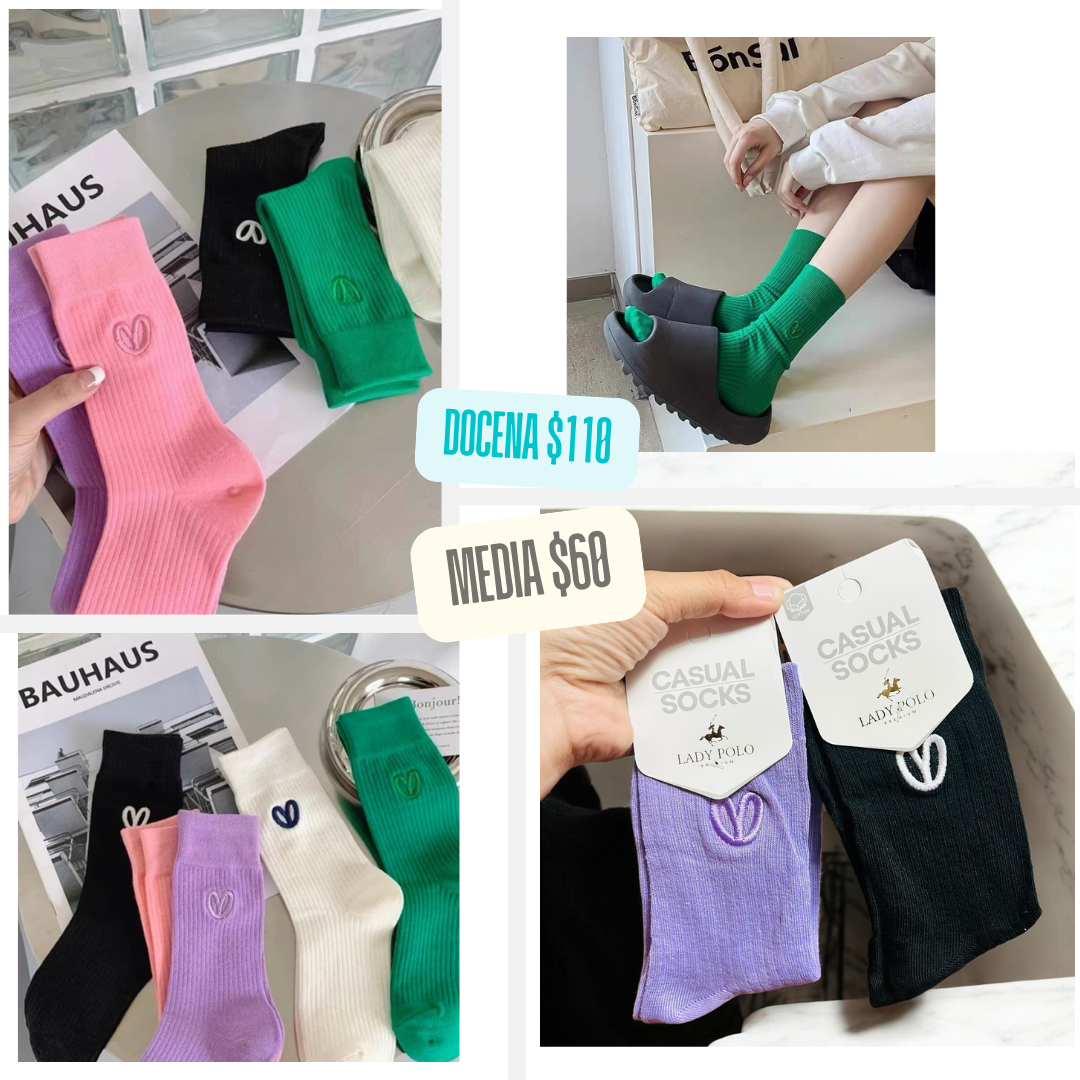 calcetín largo de corazones, codigo a78