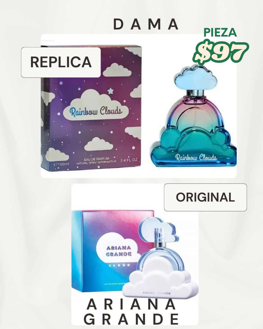 Perfume dama- réplica, nube-Ariana