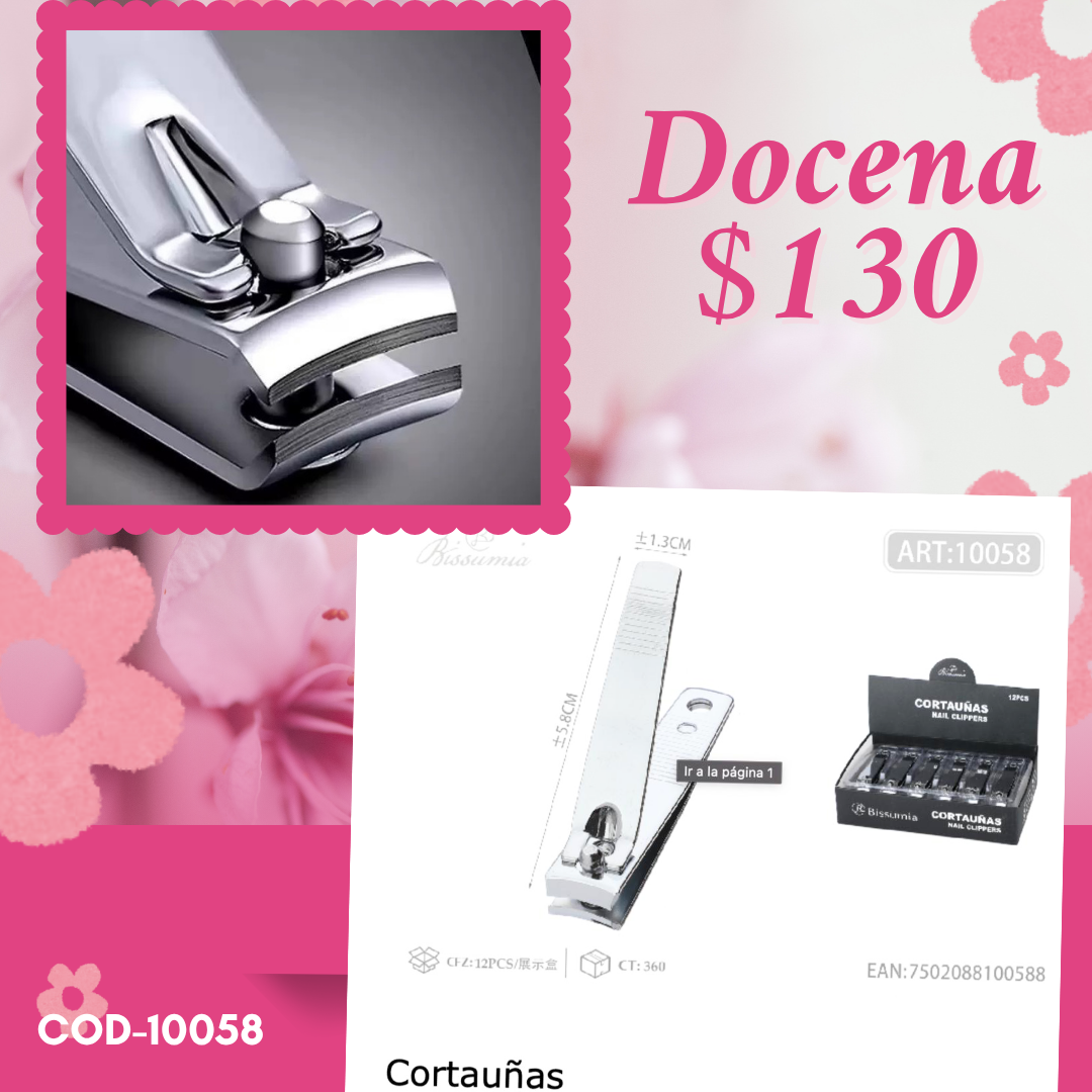 cortaúñas de 5.8 cm, docena codigo 10058