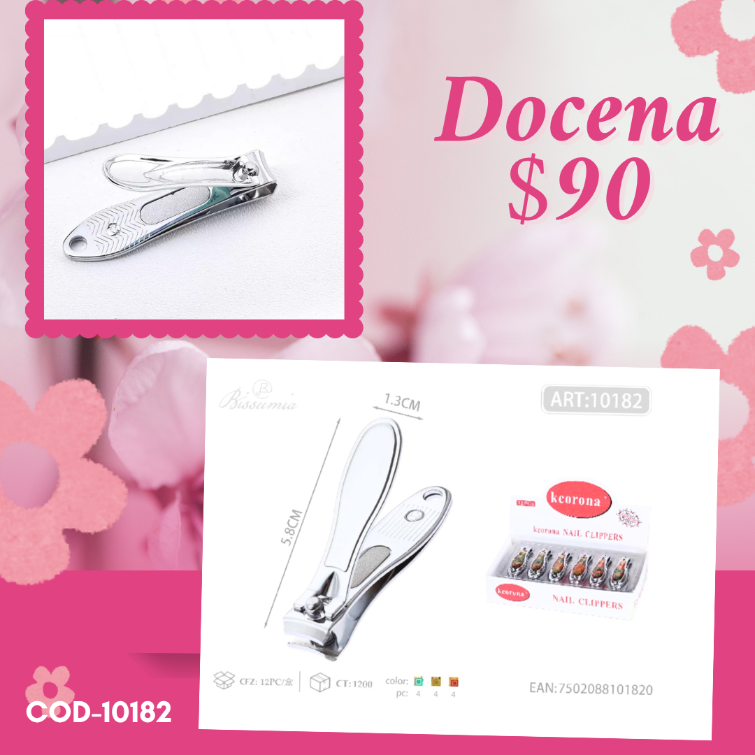 cortaúñas de 5.8 cm, docena, codigo 10182