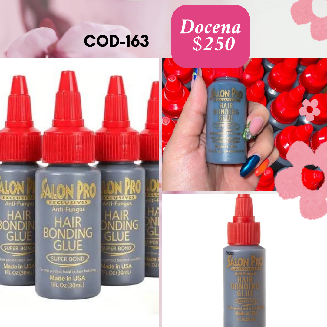 pegamento para pestañas salon pro, docena, codigo a163
