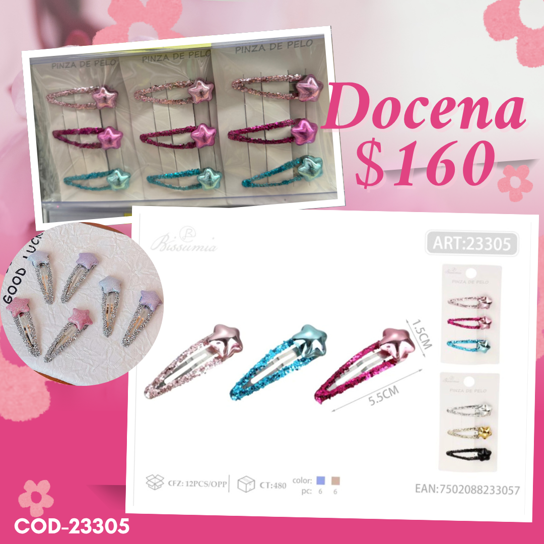 set de cucas estrellas, codigo 23305