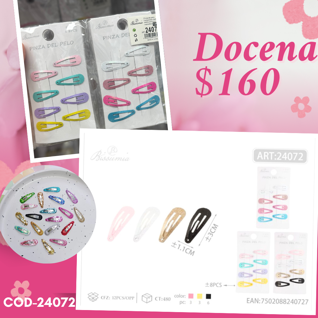 mini cucas de colores en set, 12 sets, codigo 24072
