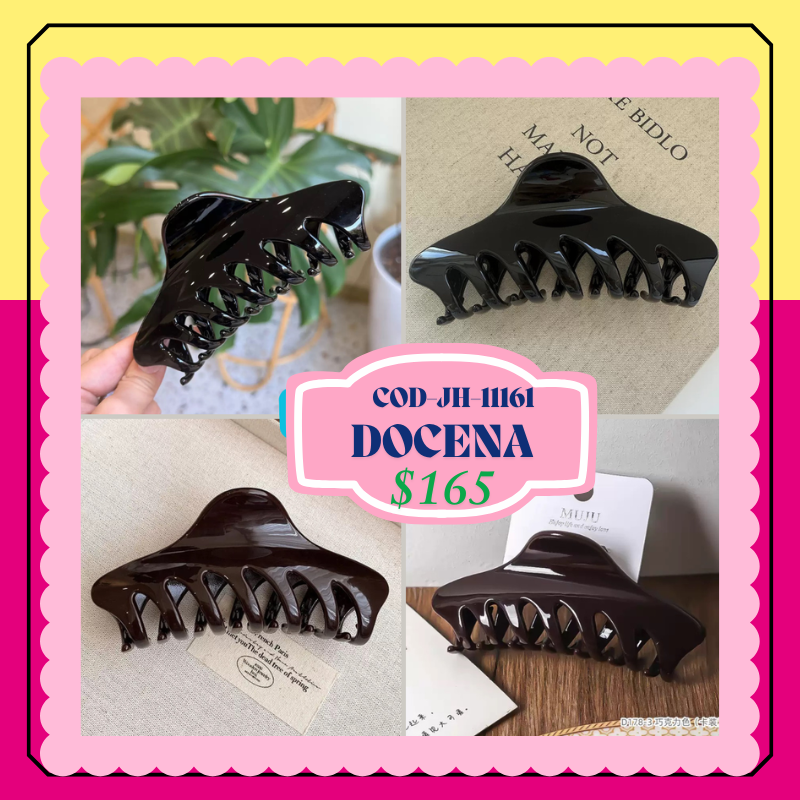 pinza dientes en negro y cafe, codigo JH-11161