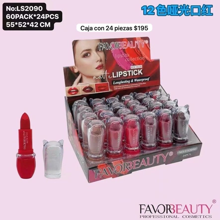labial, caja con 24 piezas, codigo ls2090