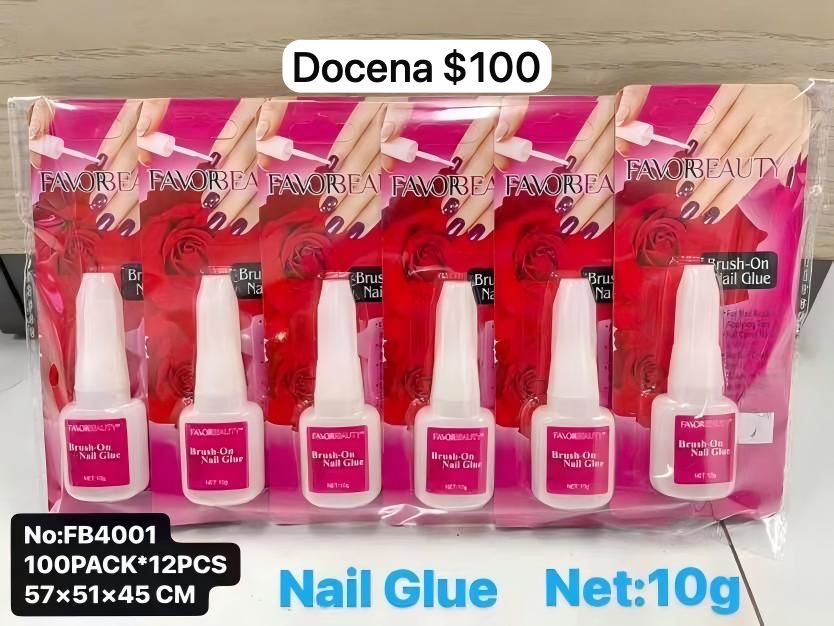 Pegamento de uñas, aroma a rosas, docena, codigo FB4001