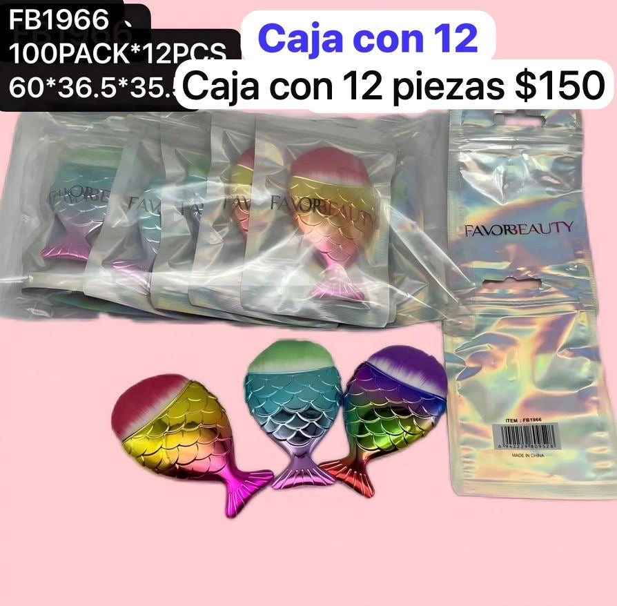 paquete de 12 brochas de pez, codigo fb1966