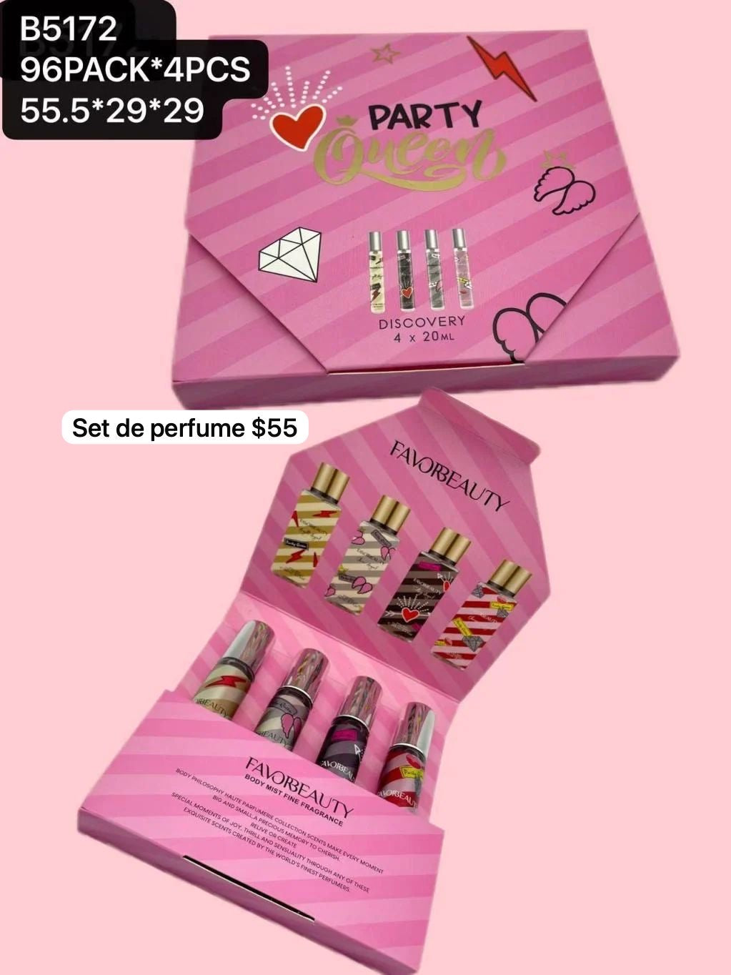 Set de 4 perfumes, codigo B5172
