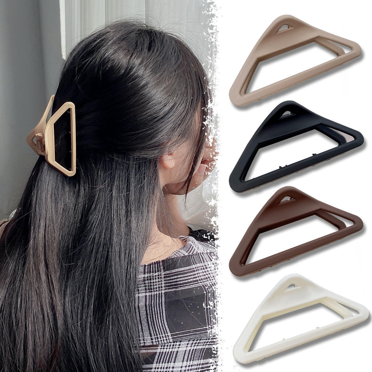 pinza triángulo en tonos nut, codigo JH-13021