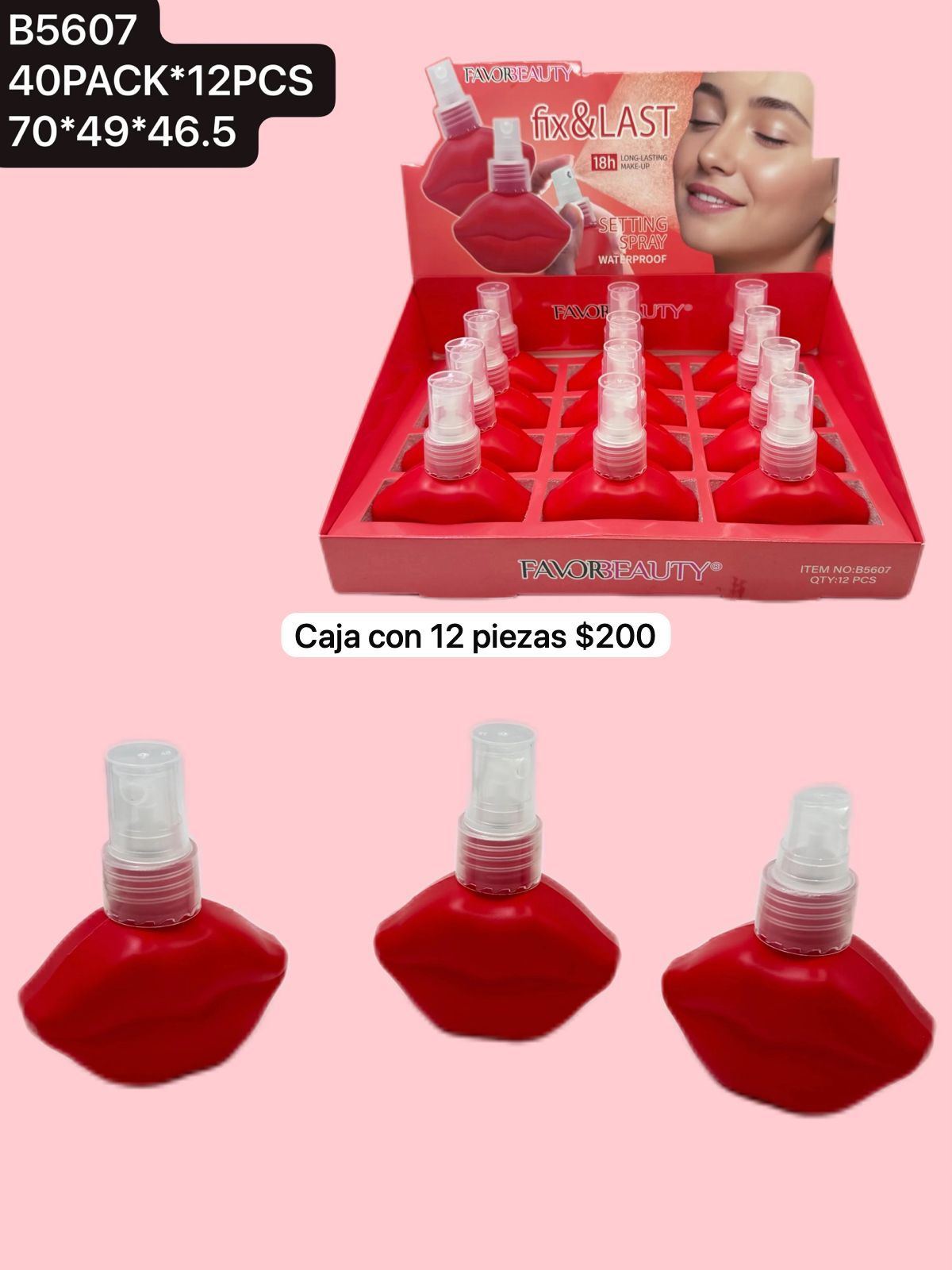 caja con 12 finalizadores de maquillaje, codigo b5607