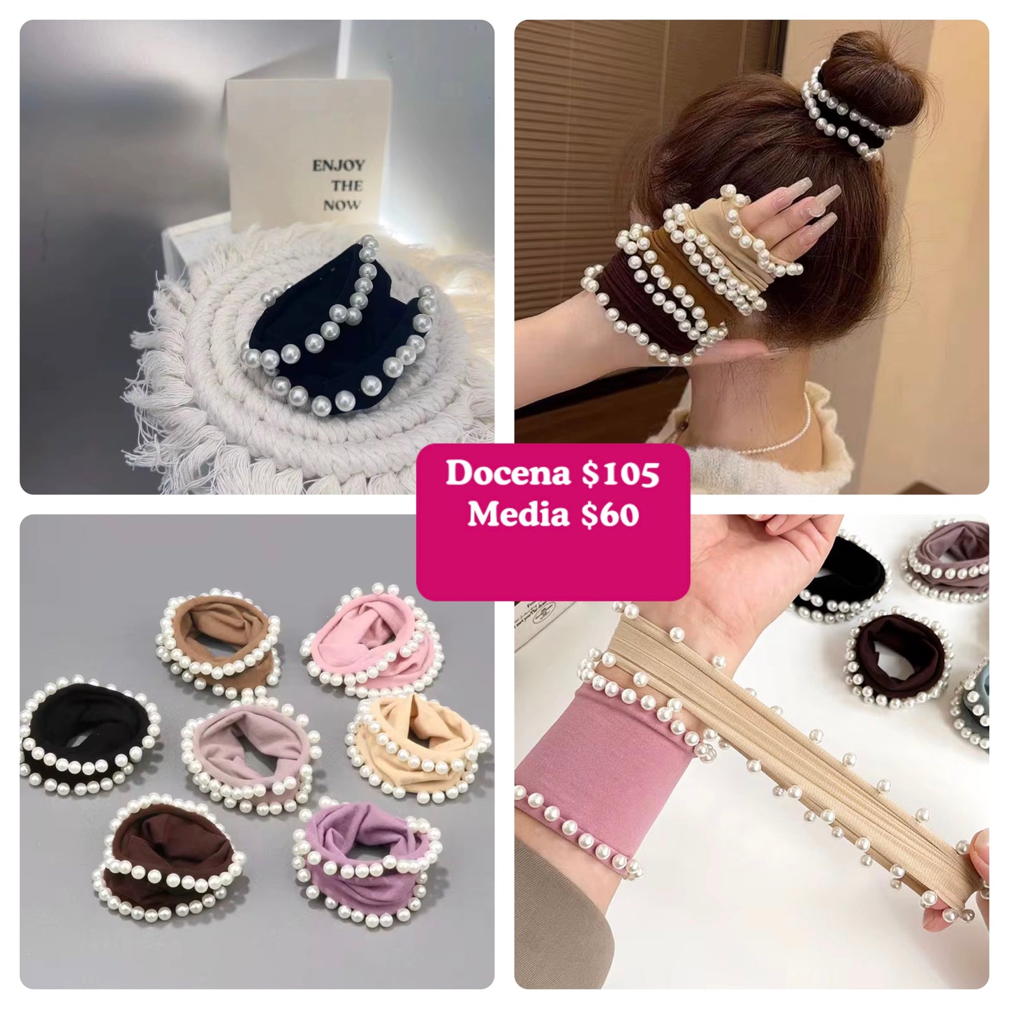 Liga gruesa con perla, codigo a15