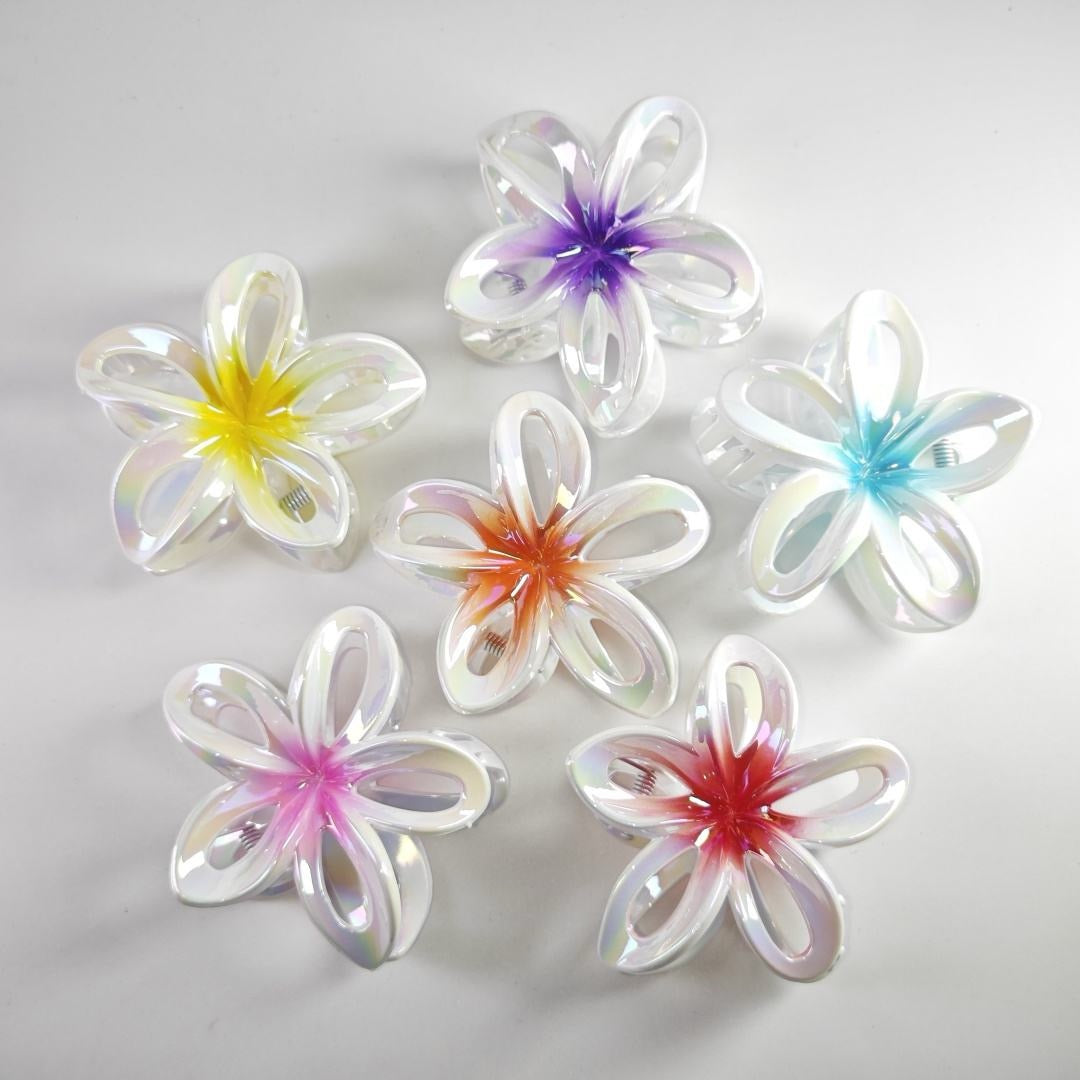 pinza en flor brillosa, codigo JH-08014
