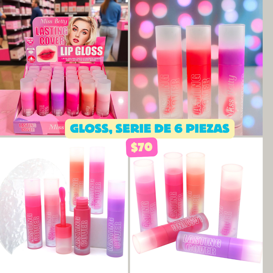 Serie de 6 gloss, codigo a811