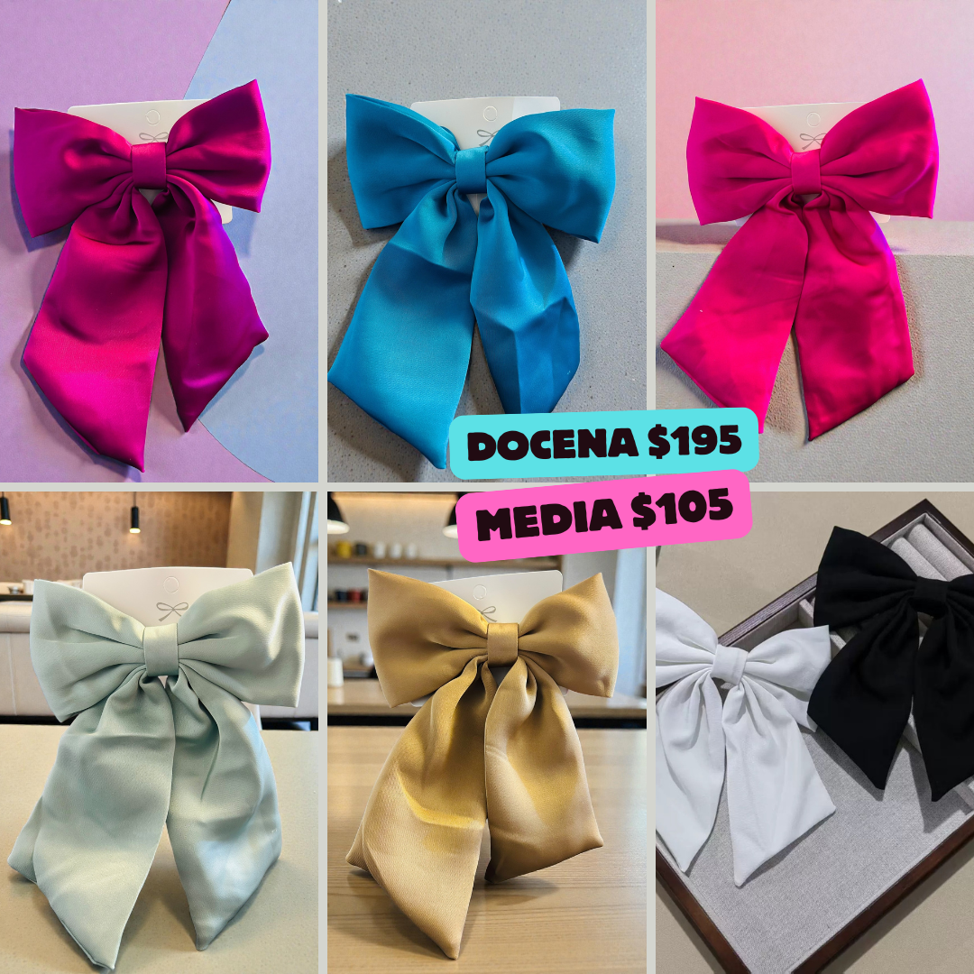 Moño mediano de colores, codigo a244bis