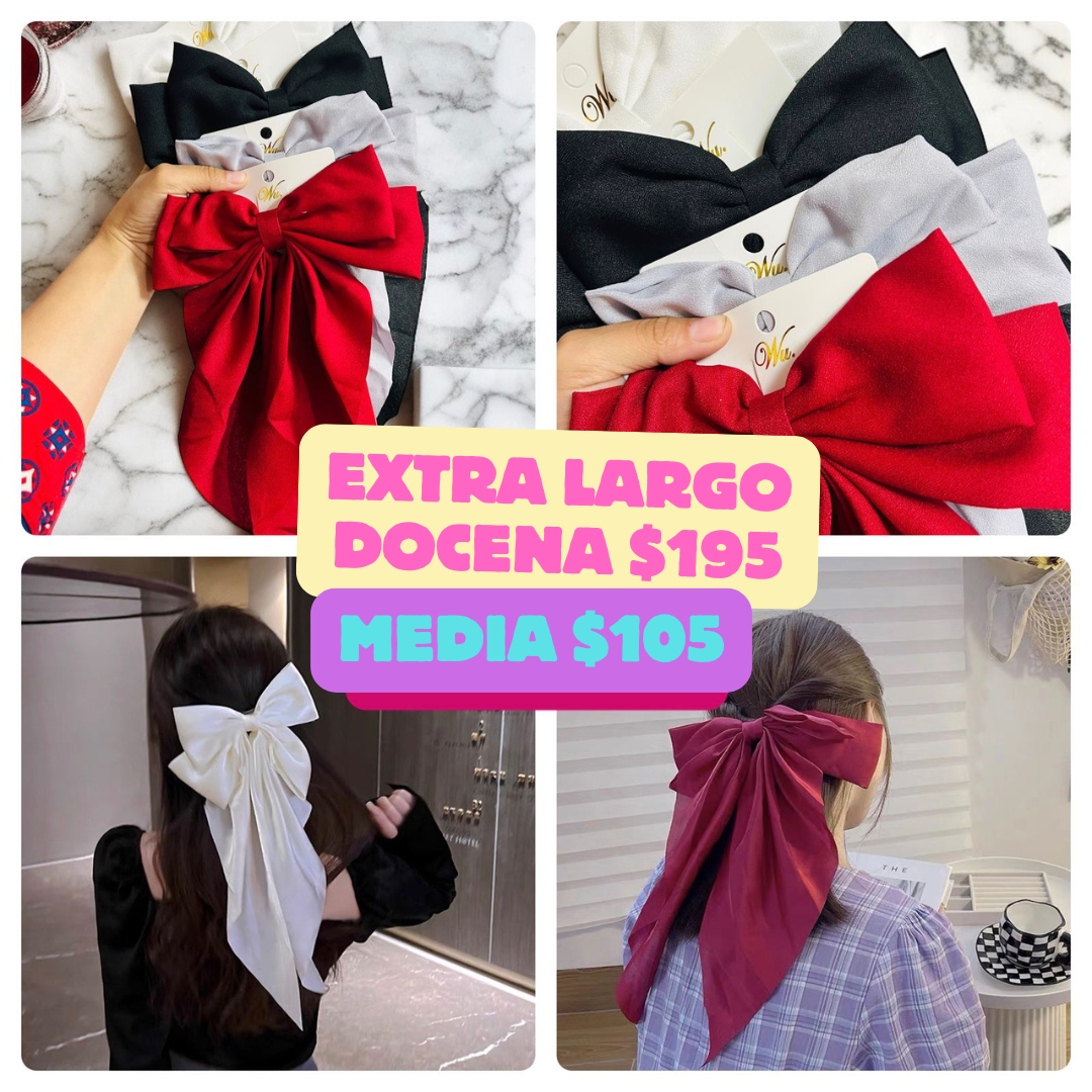 Moño extra largo, 4 tonos, codigo a174bis