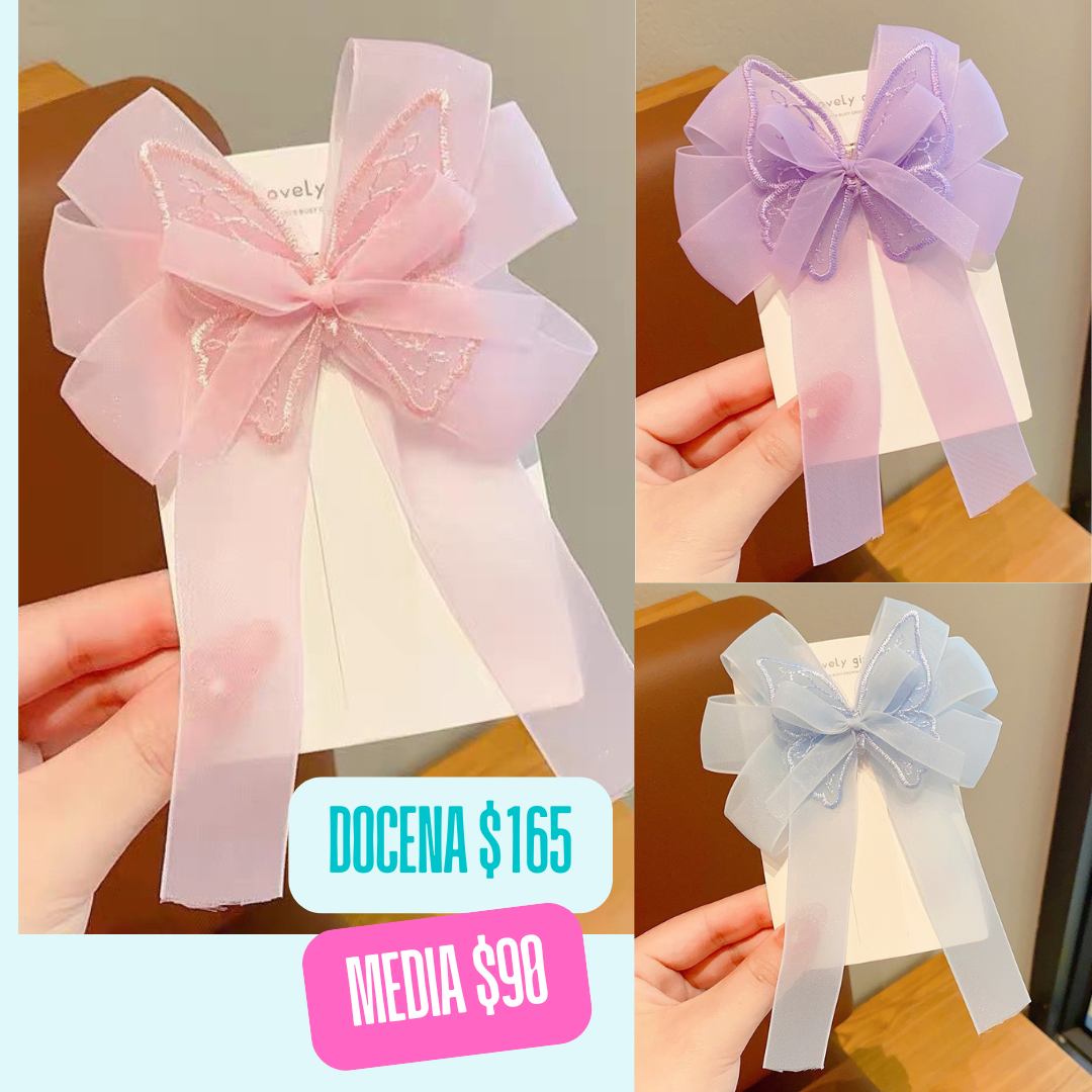 Moño mariposa en 3 colores, código a285 a65