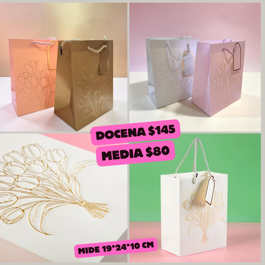 Bolsa de regalo de flores 19*24*10 cm, codigo a912