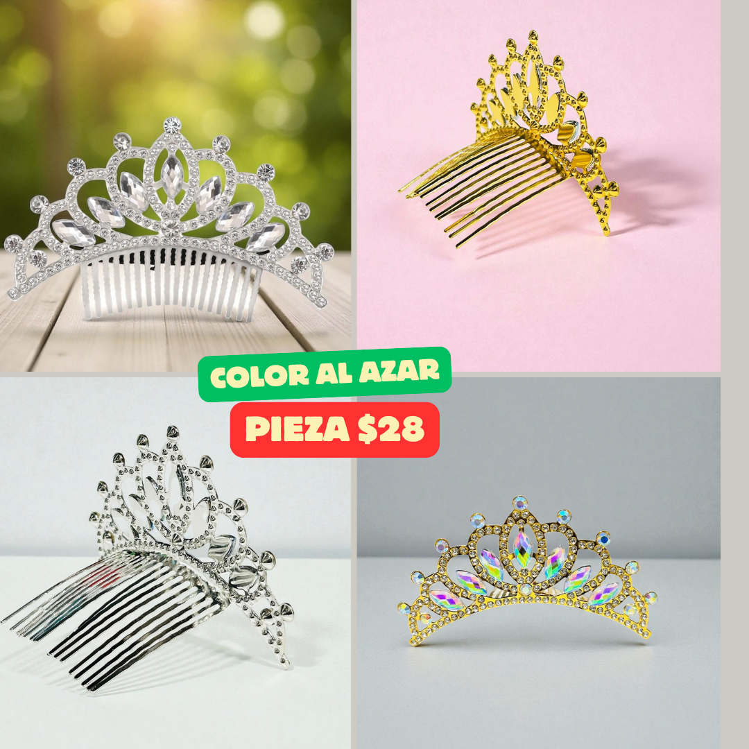 peineta de corona, color al azar, codigo a10