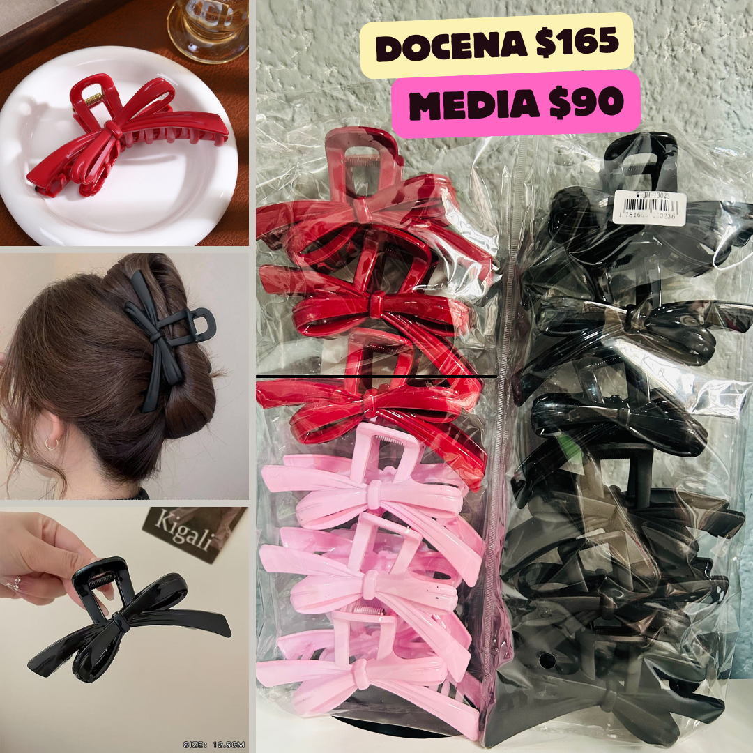 Pinza en forma de moño de colores, codigo a239