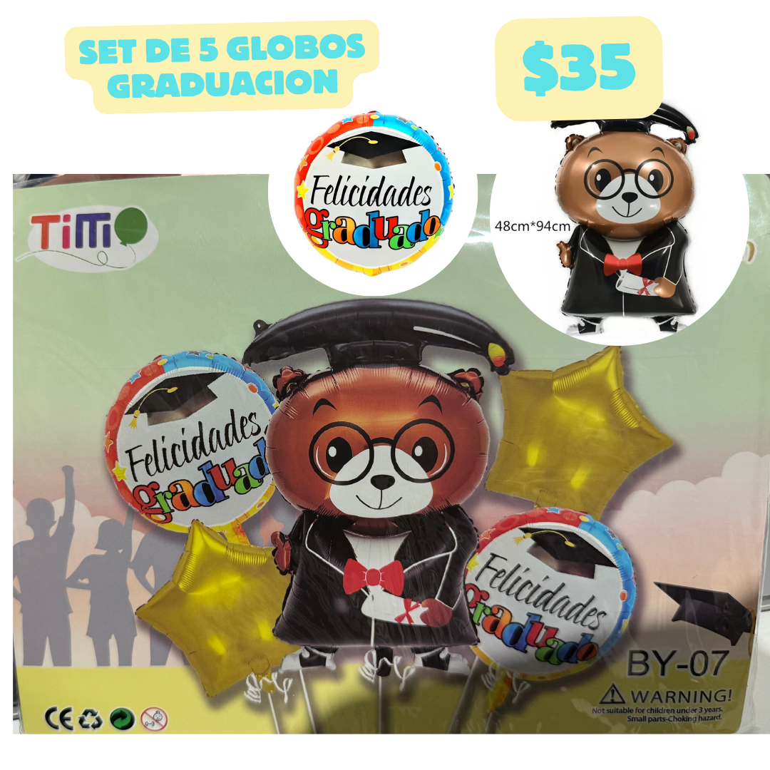 set de globos osito, codigo a282bis