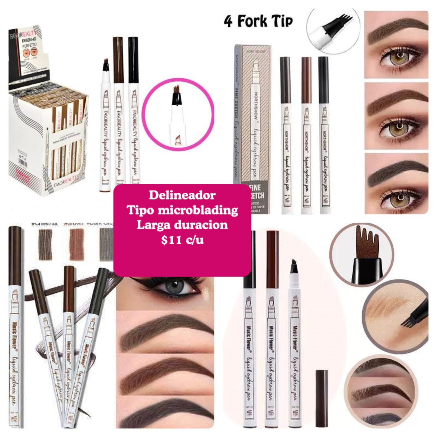 Delineador larga duracion, tipo microblanding, codigo A144