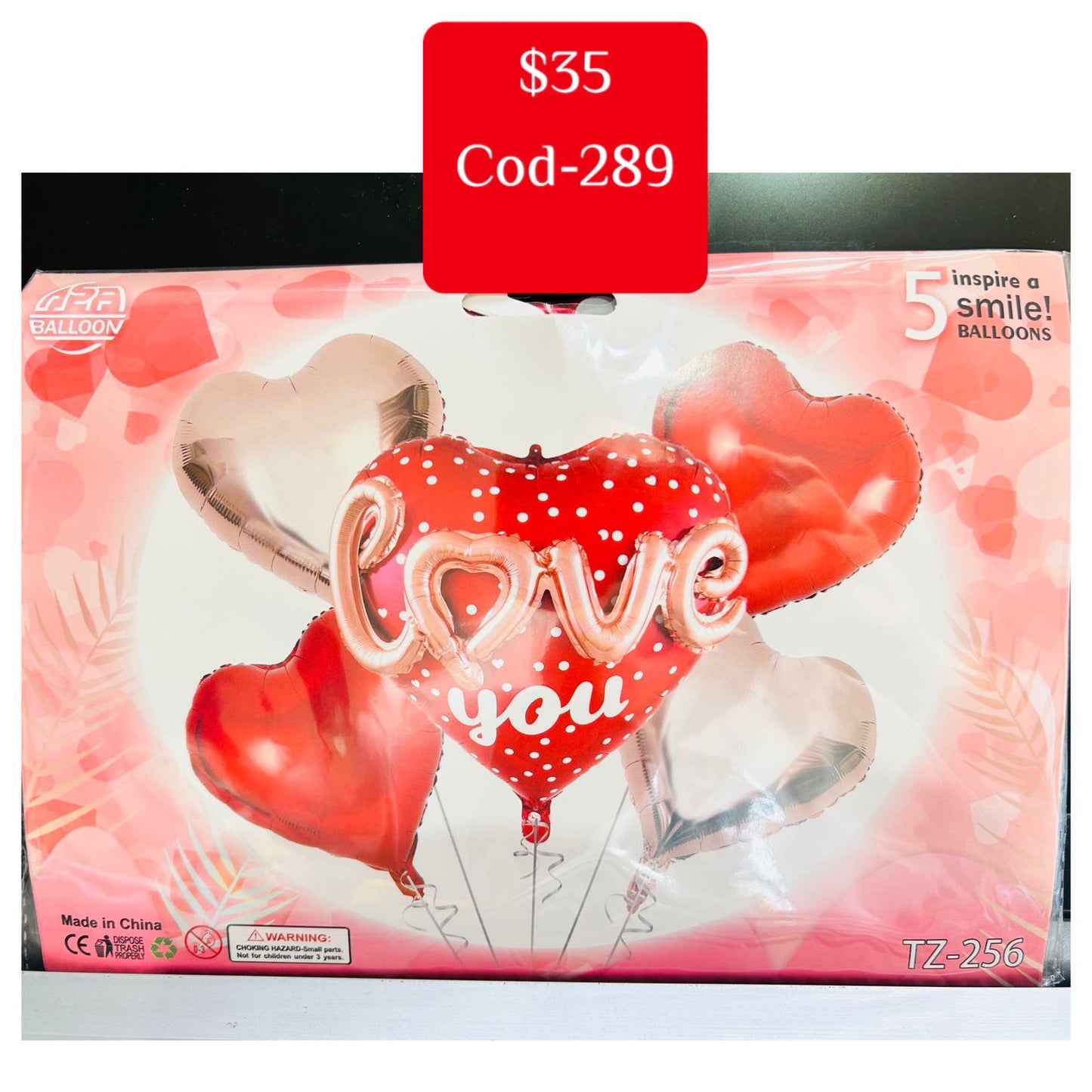 Set de globos love you, codigo A289