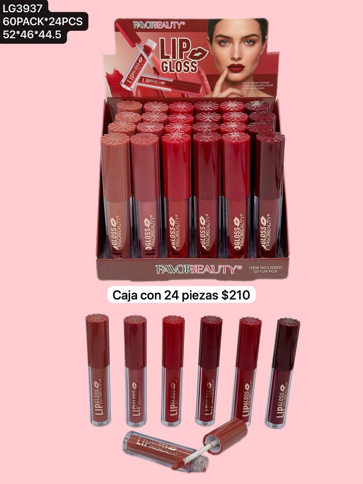 Caja con 24 labiales líquidos con colorLG3997