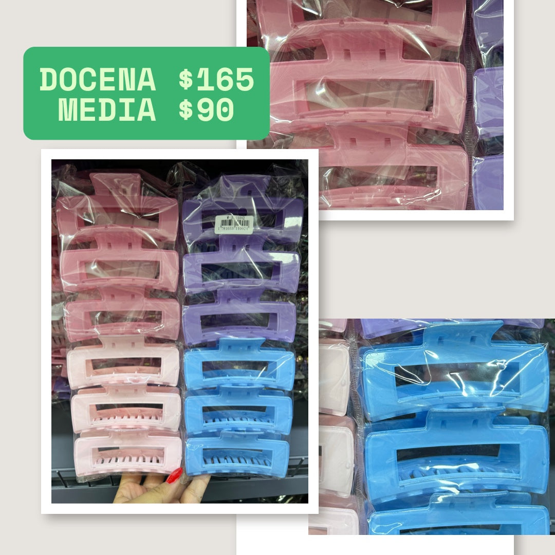 pinza rectángulo con transparencia en orilla, codigo a707