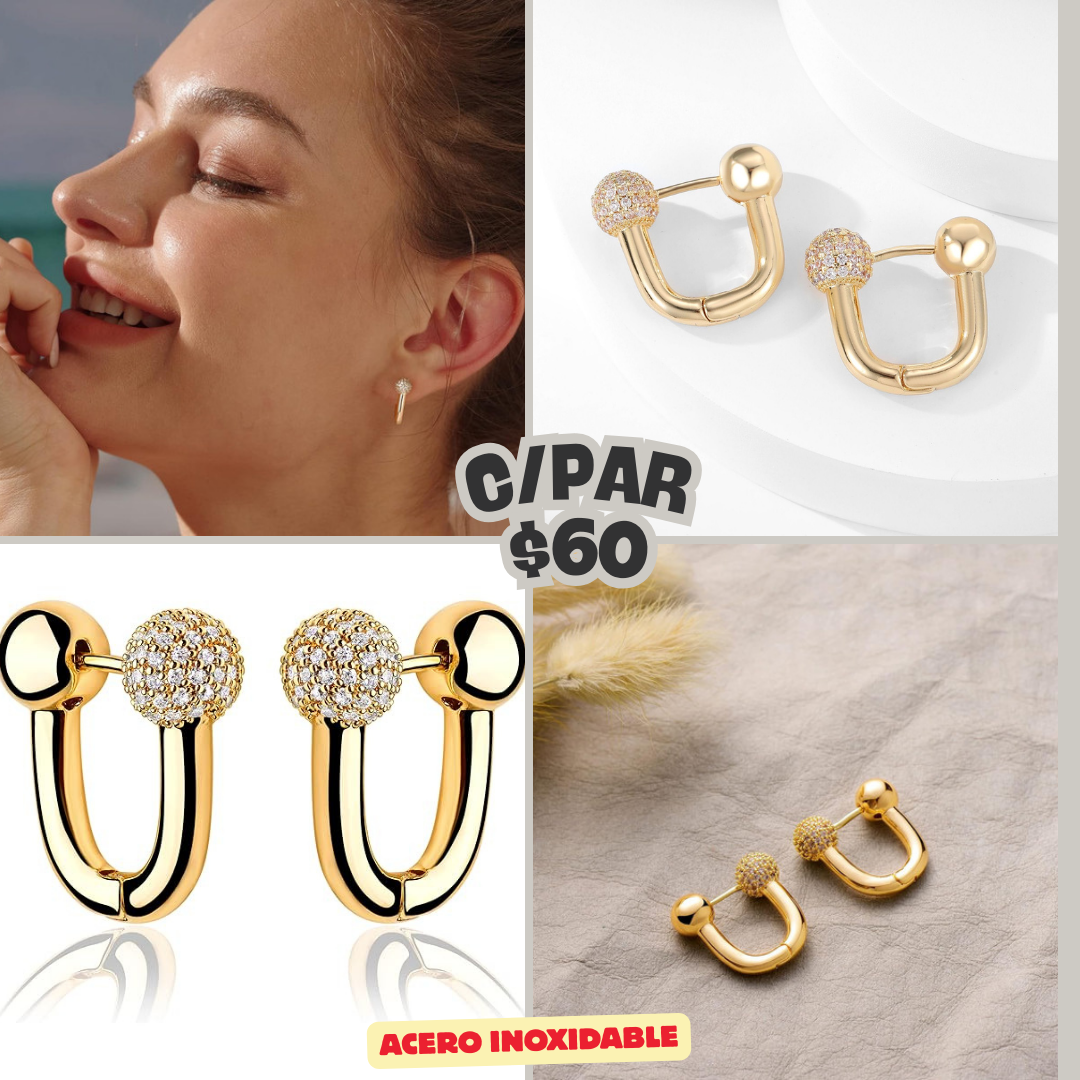 arete bolita acero inoxidable, codigo a162