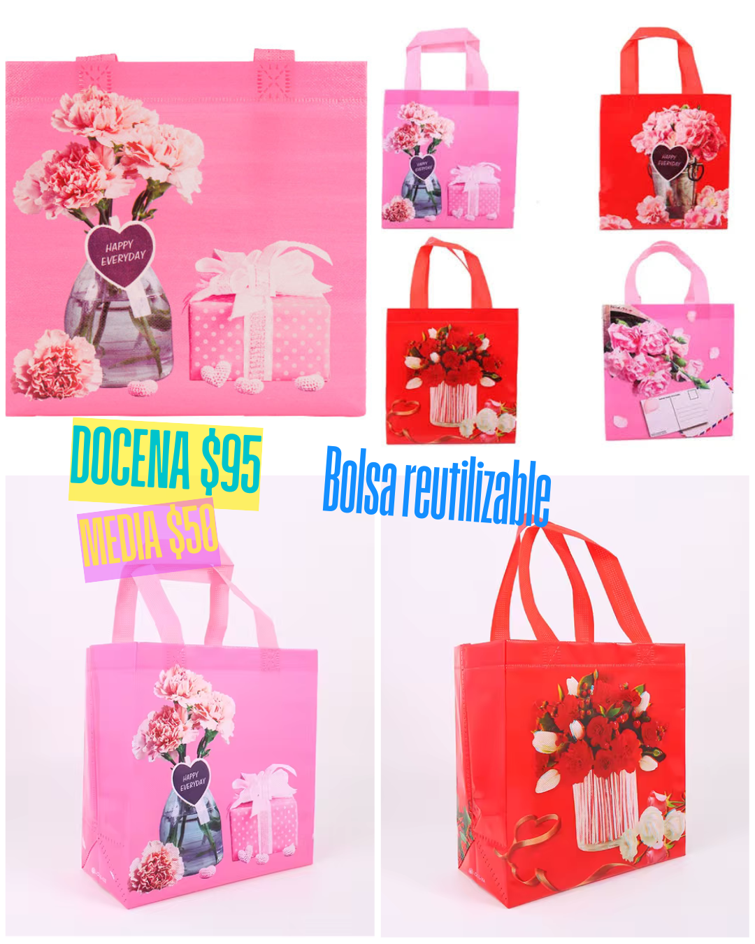 Bolsa reutilizable, dia de las madres, codigo a804