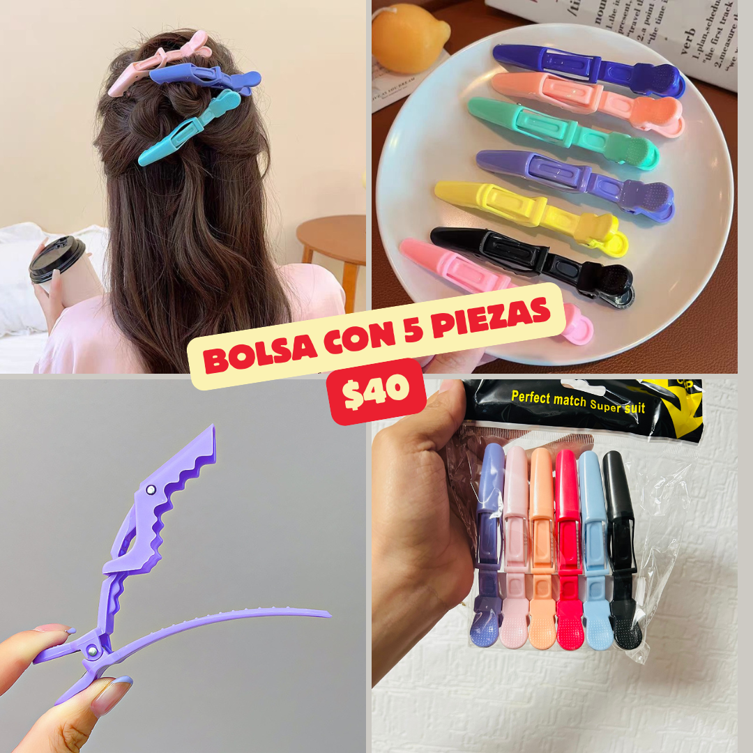 Bolsa con 5 pinzas, codigo a710
