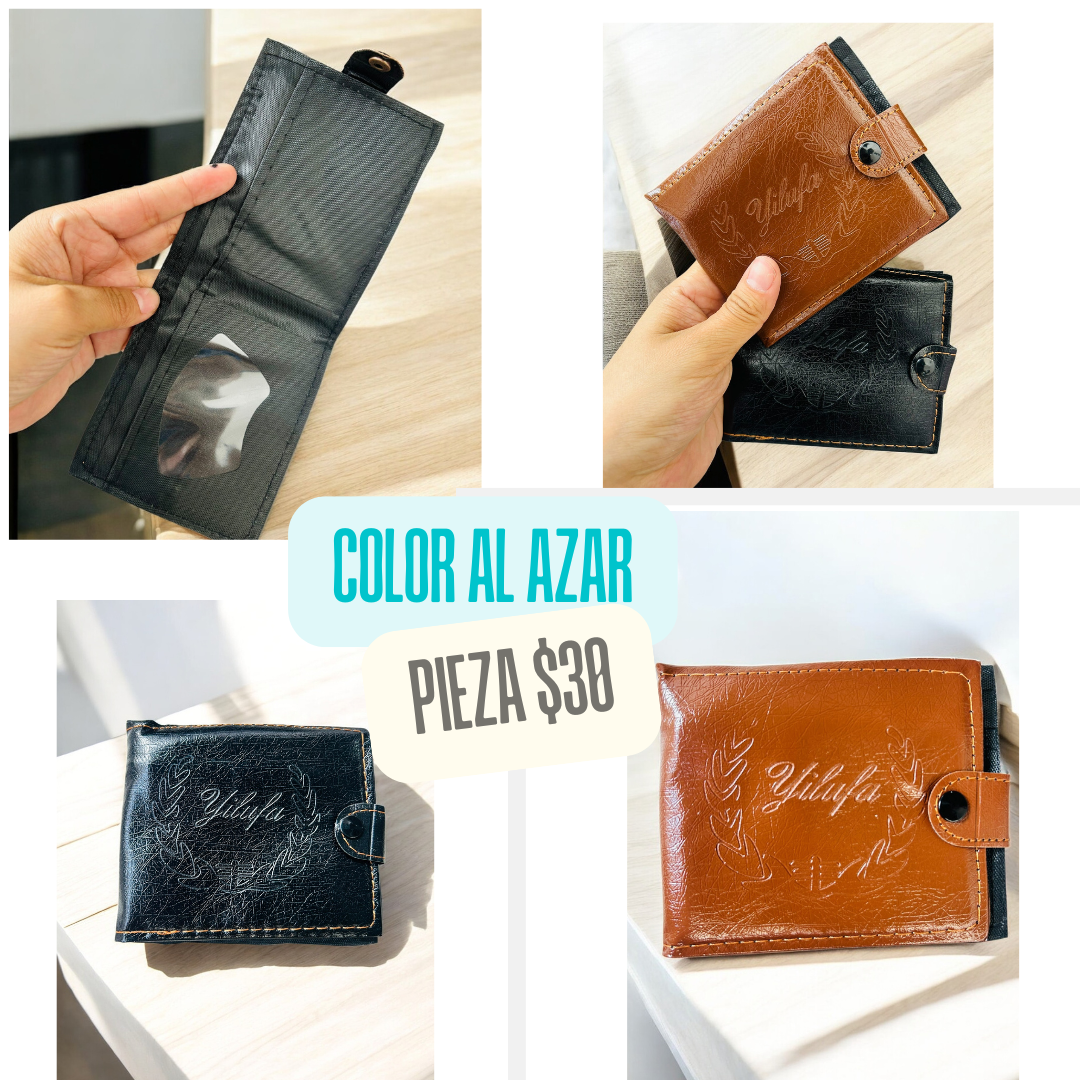 cartera sencilla de caballero, color al azar, codigo a803