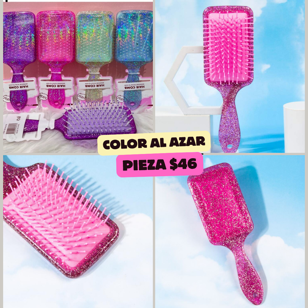 Cepillo con brillos, colores al azar, codigo a254bis