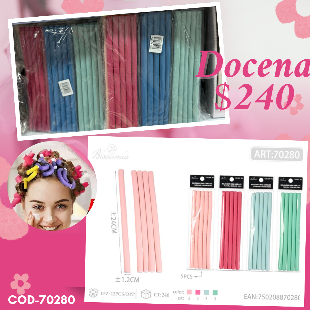 set de tubos flexible para chinos , 12 sets, codigo 70280
