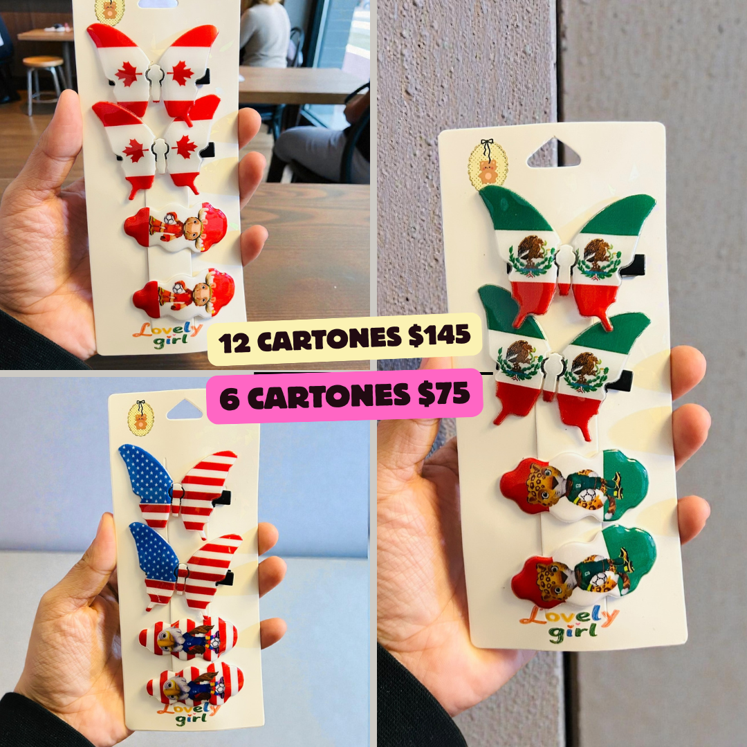 broches de banderas del mundial en tira, codigo a145