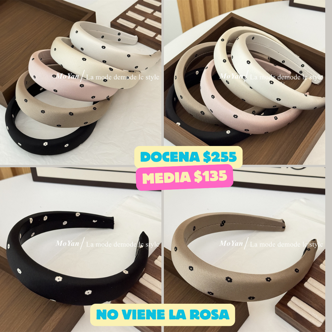 diadema flores nut, codigo a66
