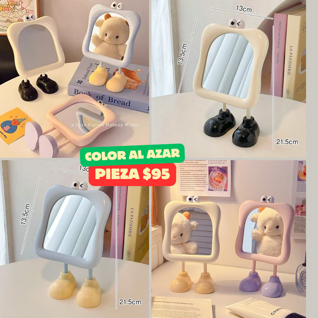 Espejo con piecitos, color al azar, codigo AB4